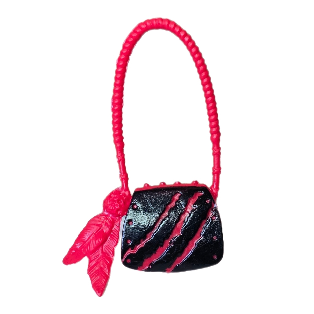 Monster High Doll Toralei 1st Wave Replacement Black Red Striped Purse